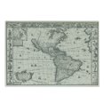 thumbnail image 1 of World Map Cutting Board, Antique Map America in 1600s World in Medieval Time Era in Retro Style, Decorative Tempered Glass Cutting and Serving Board, Small Size, Multicolor, by Ambesonne, 1 of 1