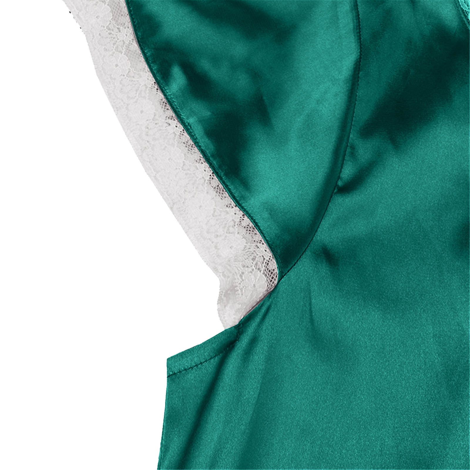 BONIXOOM Christmas Pajamas For Women Thanksgiving Pajamas Sleepwear None Short Sleeve Sleep Tops Solid Green M