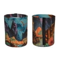 thumbnail image 2 of Wukai Galactic Jungle Dinosaurs Print Car Trash Can - Easy to Clean Hanging Garbage Bin - Removable Liner - Leak-Car Garbage Can - Waterproof Trash Can for Car and SUV, 2 of 7