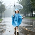 thumbnail image 2 of Fancifize Boys Girls Rain Jackets, Long Sleeve Hooded Raincoat, Kids Waterproof Windproof Outerwear 4-13 Years, 2 of 5