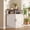 White, variant on Jableast 33" Tall Farmhouse Corner Cabinet with Barn Door Design, Wooden Storage Cabinet with Open Display Shelf, Bathroom Cabinet with Hidden Storage for Living Room, Kitchen, Bathroom, Rustic Brown