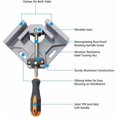 thumbnail image 3 of Right Angle Clamp, 90° Aluminum One-Handed Corner Clamp with 70mm Spread Capacity for Woodworking, Engineering, Welding, Carpenter, 3 of 5