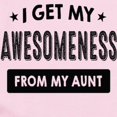 thumbnail image 2 of CafePress - I Get My Awesomeness From My Aunt Body Suit - Baby Light Bodysuit, Size Newborn - 24 Months, 2 of 4