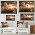 thumbnail image 4 of Designart "Sunset Dandelion landscape III" Floral Floater Framed Canvas Wall Art, 4 of 7