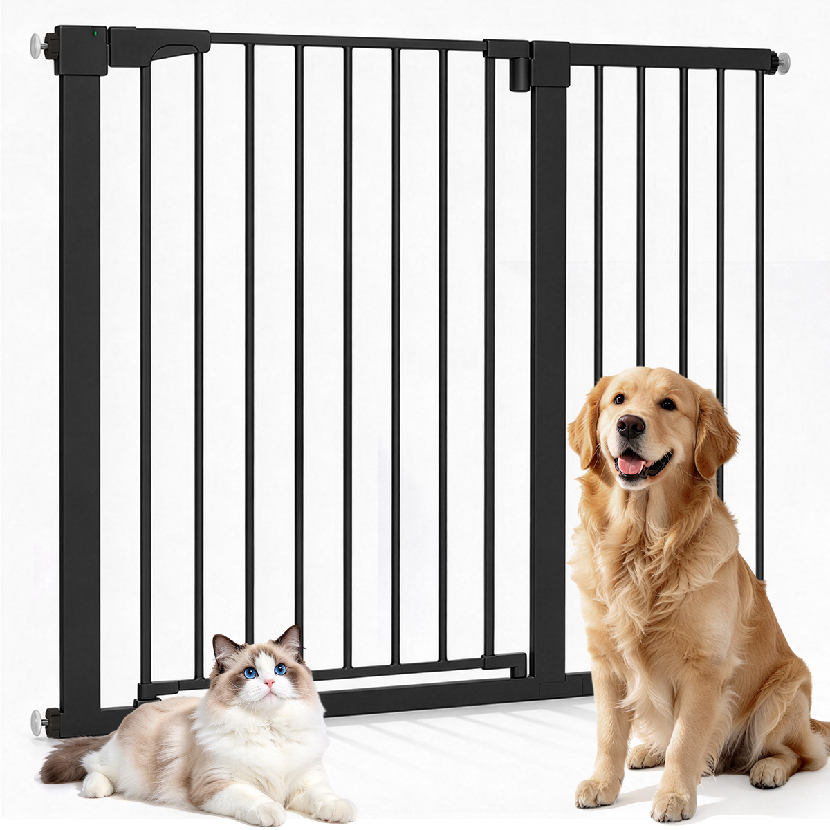 Caveen Extra Tall Baby Safety Gate, 29.5-46 in, Black photo 7