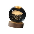 thumbnail image 1 of 3D Glass Ball Night Light Educational Gift Lamp with Stand for Bedroom Decor Rain, 1 of 8