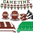 thumbnail image 2 of FGTHBF-149 Pcs Football Party Decorations Kit for 24 Guests - All-in-One Kit with Plates, Napkins, Forks, Spoons, Knives, Waterproof Tablecloth & Banner for Super Bowl or Tailgate Party Decorations, 2 of 2