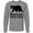 AC-Heather Grey, variant on Inktastic Bozeman, Montana Black Bear Silhouette Long Sleeve T-Shirt