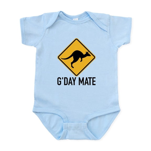 CafePress - G'day Mate Australia Kangaroo Body Suit - Baby Light Bodysuit, Size Newborn - 24 Months