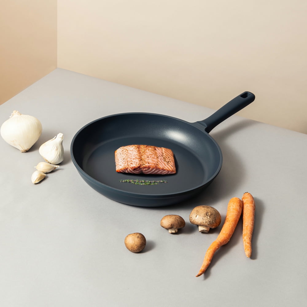Thyme & Table 12" Non-Stick Diecast Fry Pan - Atlantic Blue