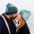 thumbnail image 5 of Yiaed Polar Bear On Iceberg Print Winter Beanie for Men Women, Fleece Lined Beanie Soft Warm Knit Hat Ski Stocking Cuffed Ca, 5 of 6