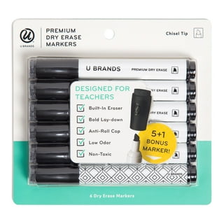Expo Low Odor Dry Erase Markers, Fine Tip, Black, Includes 2 Bonus