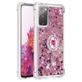 thumbnail image 2 of Funda para Samsung Galaxy S20 FE 4G/5G con Brillo Líquido Flotante, Purpurina, Parachoques y Anillo Giratorio Soporte, 2 of 5