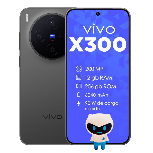 Celular vivo Smartphone X300 12gb 256gb Dual Sim 5g Negro Versión Global - Cámara Zeiss 200mp, Flashcharge 90w, Ip68
