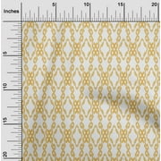 oneOone Organic Cotton Poplin Twill Fabric Swirl & Geometric Ikat Print Fabric By Yard 42 Inch Wide
