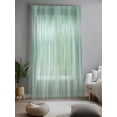 thumbnail image 2 of Sheer Curtains 84 Inches Long, Green Semi Sheer Curtains Light Filtering Window Treatment, Modern Abstract Art Ombre Striped Privacy Voile Drapes for Living Room Bedroom 52x84 Inch, 2 of 7