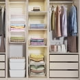 thumbnail image 3 of Huxidaja 3-Tier Hanging Closet Organizer, Stackable Heavy-Duty Wire Baskets with Hooks, White, 3 of 9