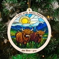 thumbnail image 3 of Highland Cattle Stained Glass Suncatcher Ornament – Ornament Gift for Family, Friends, Men & Women, Christmas 2025 Keepsake, 3 of 6