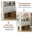 thumbnail image 4 of Garvee 77.8"x41.7"x61.5" Metal Bunk Bed Frame,Twin Over Twin, Arched Guardrail,Safety Ladder,White, 4 of 7