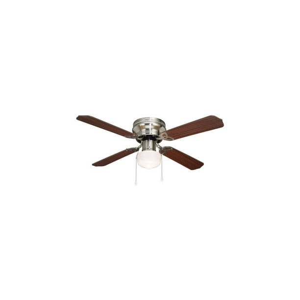 Indoor Ceiling Fans 1 Light Fixtures With Brushed Nickel ...