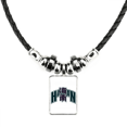 thumbnail image 1 of hainan Collier Pendentif en Corde de Cuir, 1 of 3