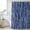Blue, variant on Red Striped Shower Curtain, Waterproof Shower Curtains for Bathroom, Classic Minimalist Waves Lines Pattern Washable Fabric Bathtub Curtain Set Bath Decor with 12 Hooks 72"x78"