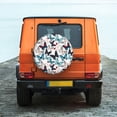 thumbnail image 6 of Logiee Butterfly Print Spare Tire Cover, Universal Wheel Protectors,Waterproof Dust-Proof UV Sun Wheel Tire Cover,Fit for SUV, RV, Travel Trailer, Truck-14 inch, 6 of 6