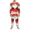 thumbnail image 3 of Fotbe Watermelon Gnome Pijama de Hombre con Estampado de Manga Larga, Conjunto de 2 Piezas, Ropa de Dormir Suave y Cómoda con Bolsillos-Small, 3 of 7
