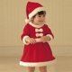 thumbnail image 4 of Disfraz de Papá Noel para niña, disfraz de fiesta de Navidad con sombrero (rojo, 150 cm), 4 of 7