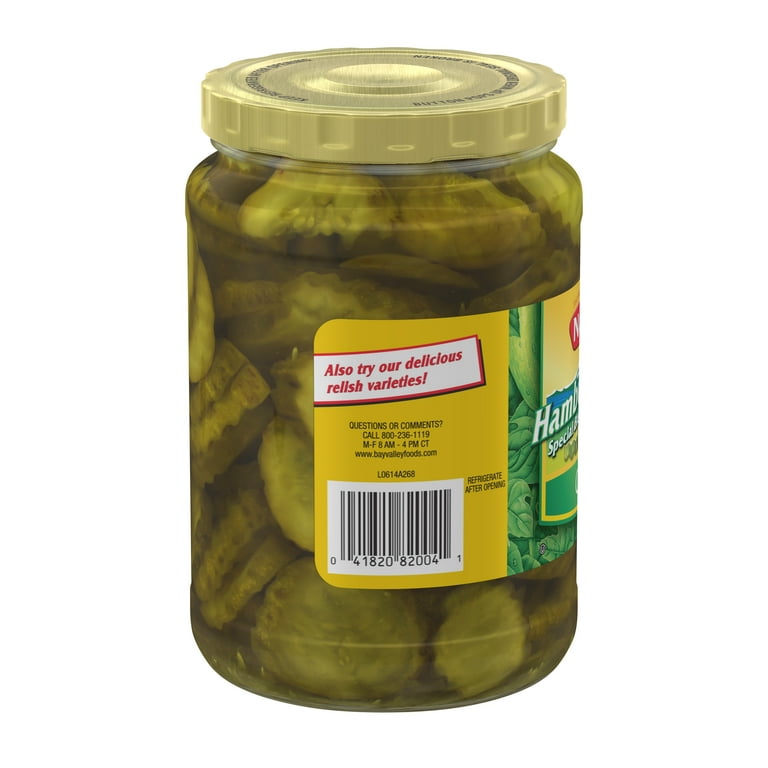 Nalley Hamburger Dill Pickle Chips, 24 fl oz Jar 