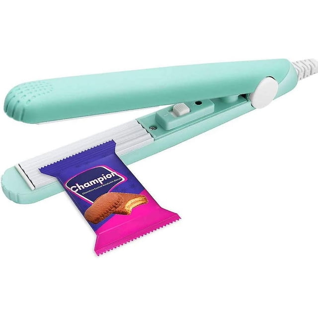 Mini sellador térmico para bolsas de alimentos, (verde) mini máquina selladora de bolsas portátil, hoja calefactora colgante de control inteligente para almacenamiento hermético de alimentos Rojo Verde Cocina, Decoración y Otros