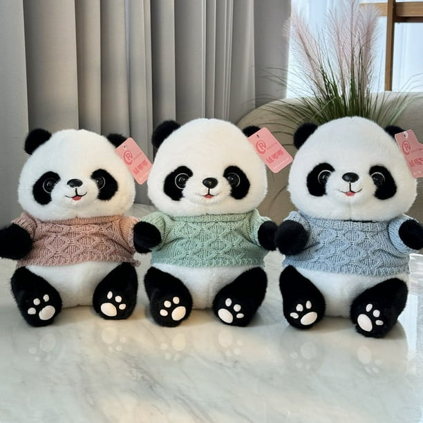 TOPLITHE Lindo Peluche Ponderado, Animales De Peluche De Dinosaurio Oso Panda Kawaii Juguetes Suaves Almohada For Abrazar For Niños Niños Y Niñas( Panda,30CM/11IN