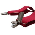 thumbnail image 3 of Red Suspenders for Men Adjustable X Back Men's Women's Costume Tuxedo Dress Suspenders with Strong Clips, 3 of 5