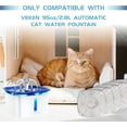 thumbnail image 6 of Veken 67oz 84oz 95oz 135oz Plastic Stainless Steel Pet Fountain, Automatic Cat Water Fountain Filters for Dog Cat with Foam Filters(12+12Pack), 6 of 7