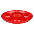 thumbnail image 1 of Christmas Red Sectional Plastic Tray, 12.125 in Dia, Holiday Time, 1 of 5