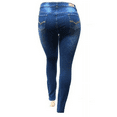thumbnail image 3 of Jack David Women's Plus Size Stretch Distressed Ripped Blue Skinny Denim Jeans Pants, 3 of 4