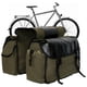 thumbnail image 1 of Bolsas de alforjas dobles impermeables para bicicletas con ganchos ajustables Lona Asiento trasero portátil Bolsa de sillín al aire libre para bicicle verde Macarena Bolsas Doble Pannier, 1 of 7