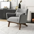 thumbnail image 4 of Fauteuil d'Appoint Confortable en Velours Gris Style Mobilier Moderne Mi-Siècle Gatsby, 4 of 7