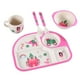 thumbnail image 5 of Dibujos Animados Para Niños Alimentación De Alimentos Bandejas Divididas Placas Tazón Cubiertos Kits Pink Castle Macarena Plato de cena dividido para niños, 5 of 5