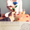 thumbnail image 3 of Yonktoo Gold Dipped Rose - Real Rose Preserved in 24K Gold, Forever Gift Rose for Her, Mother's Day, Valentine's Day, Anniversary, Birthday - Romantic Gift for Wife, Mom, Girlfriend - Blue, 3 of 6