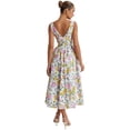 thumbnail image 2 of Osfvolr Women'S Floral Corset Dress Cocktail Dresses Deep V Going Out Casual Sundress Midi Dress Yellow Flowers M, 2 of 7