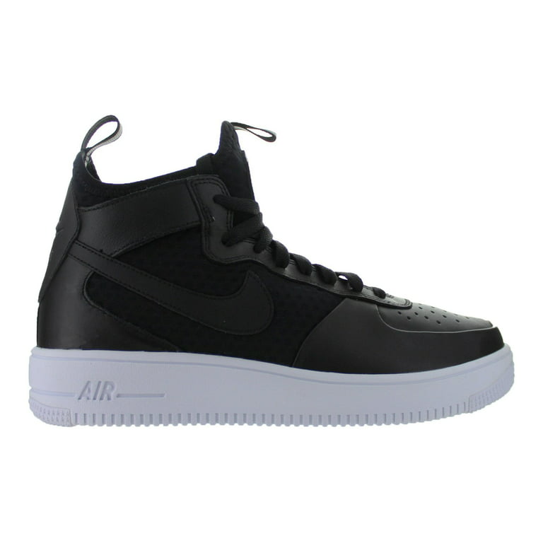 Mens Nike Air 1 Ultraforce Mid Black White 864014-001 - Walmart.com