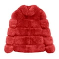 thumbnail image 5 of Babysbule Winter Coats for Women Women Plus Size Winter Warm Loose Stand Collar Hair Plush Jacket Coat, 5 of 6