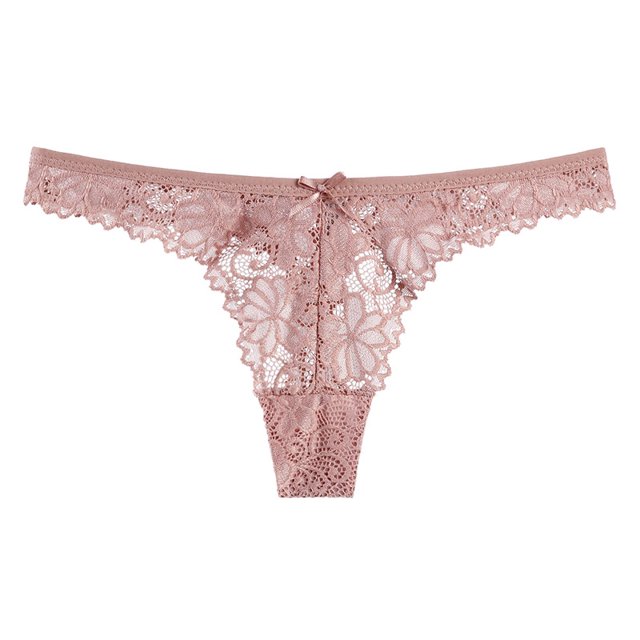Lencería Sexy para mujer/bragas Sexy de encaje de Cintura baja/bragas transpirables cómodas sin costuras con moño M-Xlpangjing
