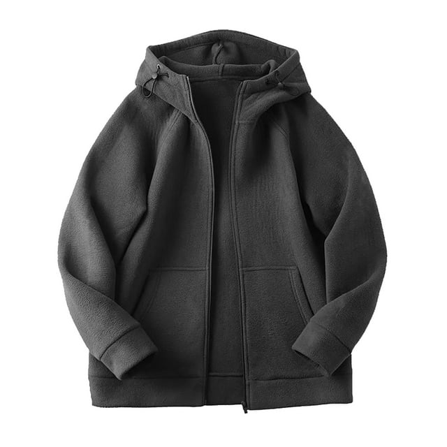 Men's Outdoor Climbing Jacket with Zipper Pockets, Long Sleeve Hooded Design with Warm Insulation for Sports Activities