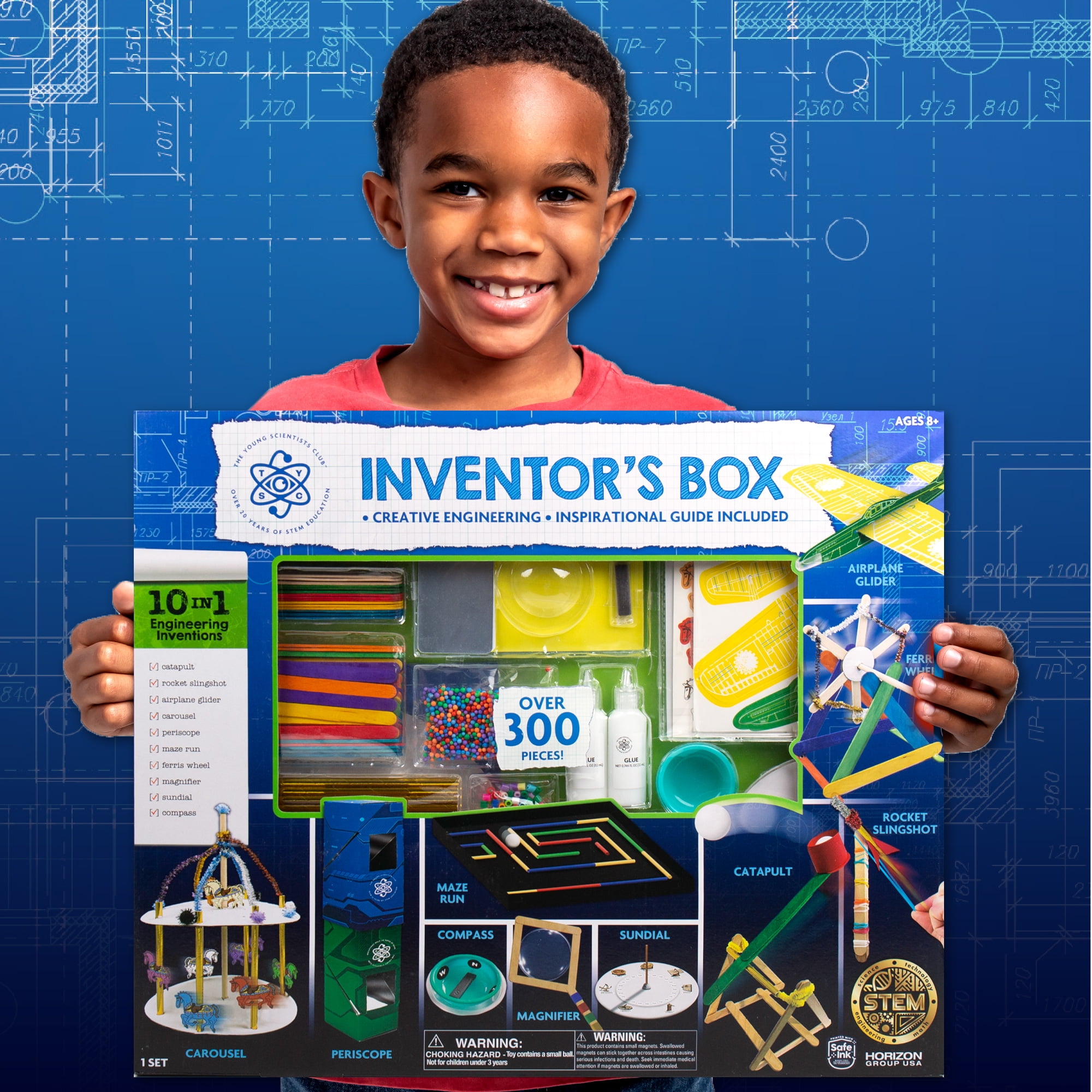 The Young Scientists Club Inventor’s Box Craft Activity Kit, Boys, and Girls, Kids Aged 8+