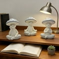 thumbnail image 6 of Yoga Mushroom Figurine, Meditation Mushroom Statue, Resin Desktop Decor, Zen Garden Ornament, Cute Home Decor for Living Room, Shelf, Desk, Handcrafted Resin Art, Whimsical Decor Accent, 6 of 9