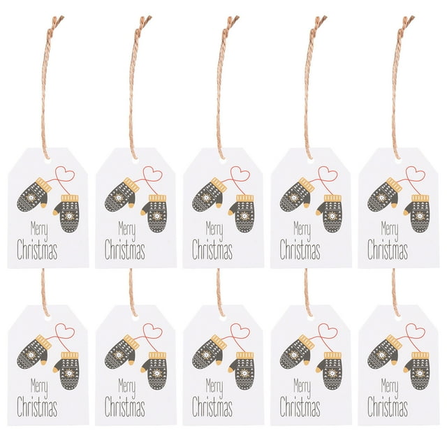 100 Set of Christmas Hanging Tags Paper Tags Xmas Tree Decorative Tags