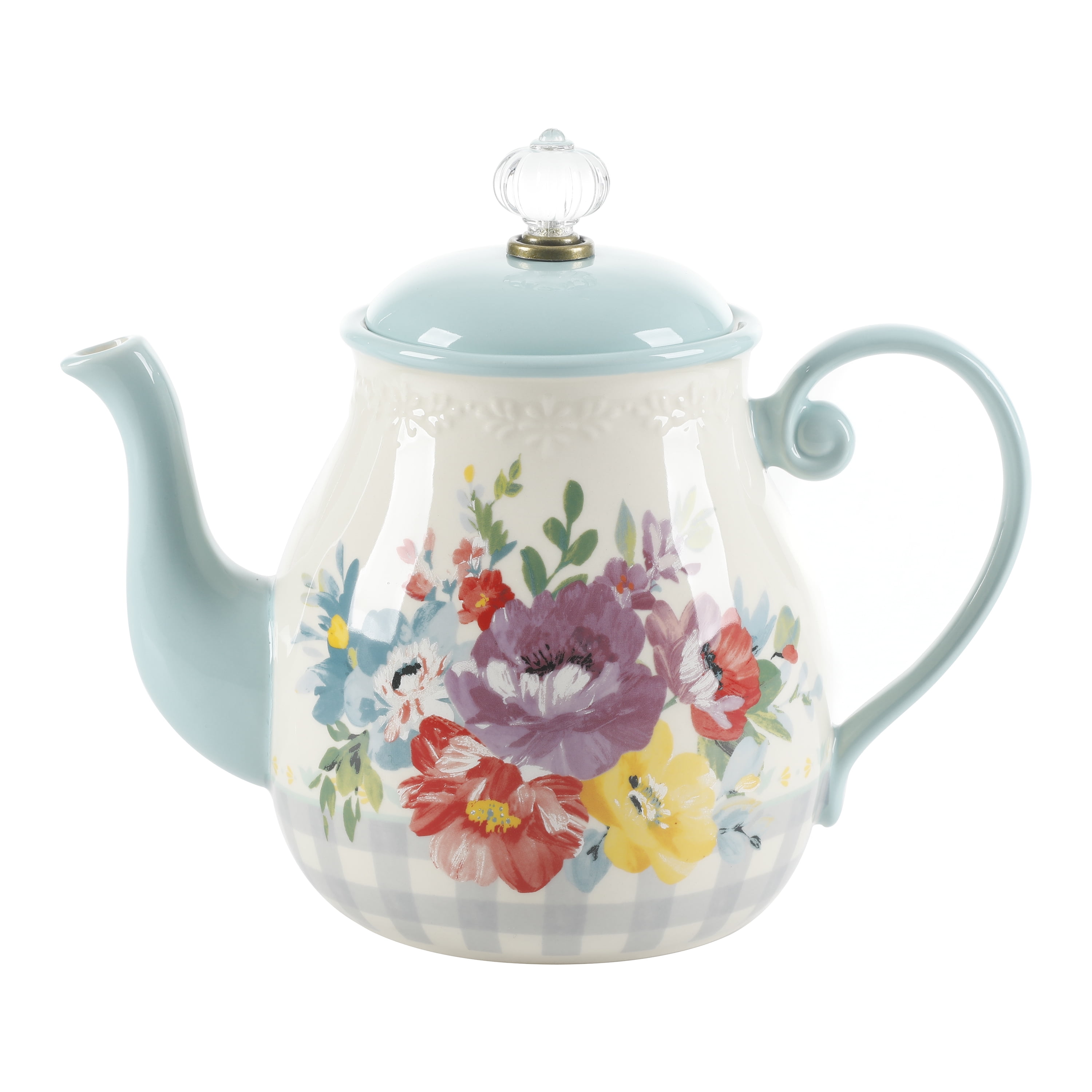 The Pioneer Woman Sweet Romance Blossom 1 48 Quart Tea Pot Walmart