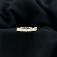 thumbnail image 4 of Rosec Jewels Oval and Baguette Moissanite Half Eternity Ring - Wedding Anniversary Ring - D-VS1 Quality, 14K Yellow Gold, US 9.00, 4 of 9